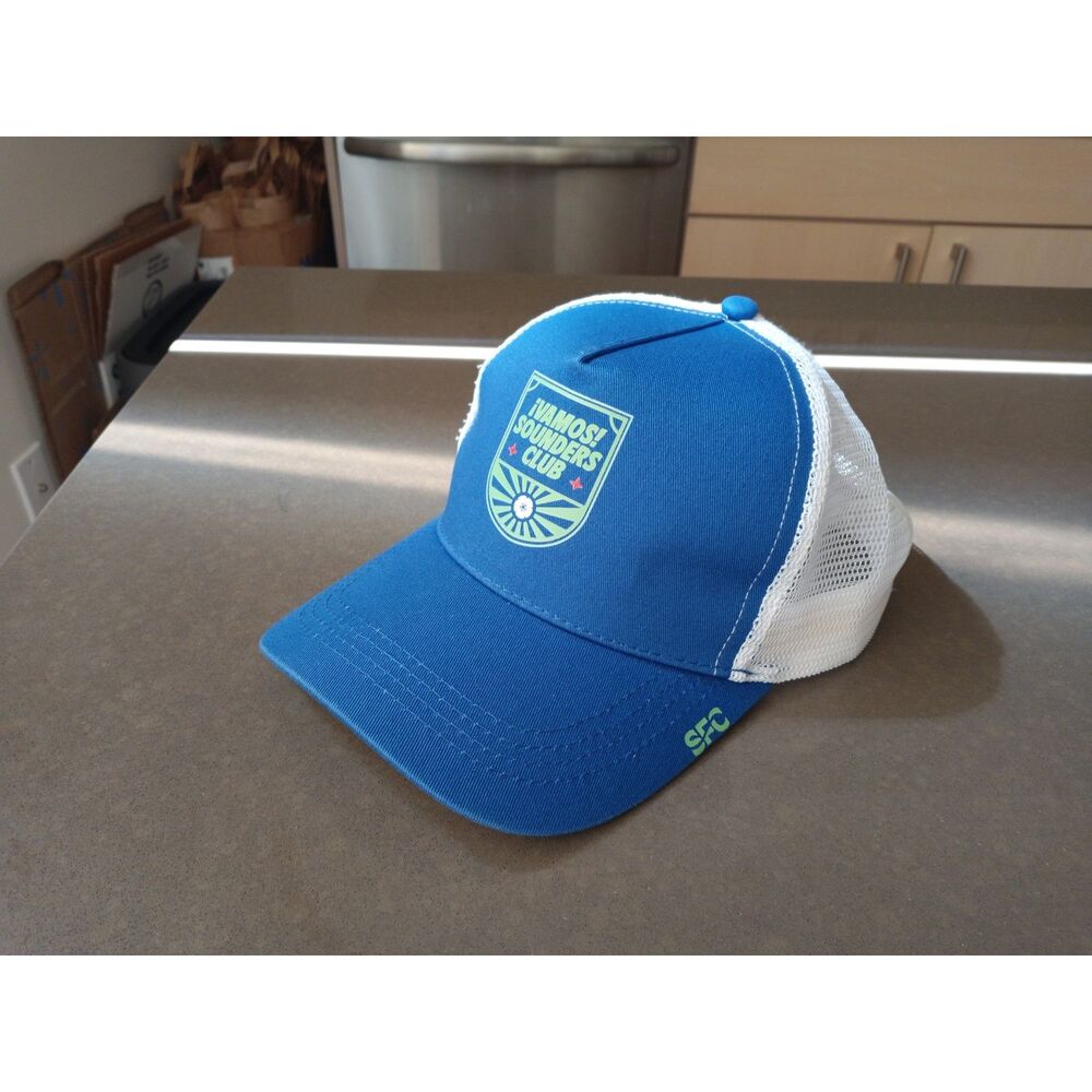 Seattle Sounders 'Vamos Sounders Club' Blue Trucker Snapback Cap Hat SFC MLS SEA